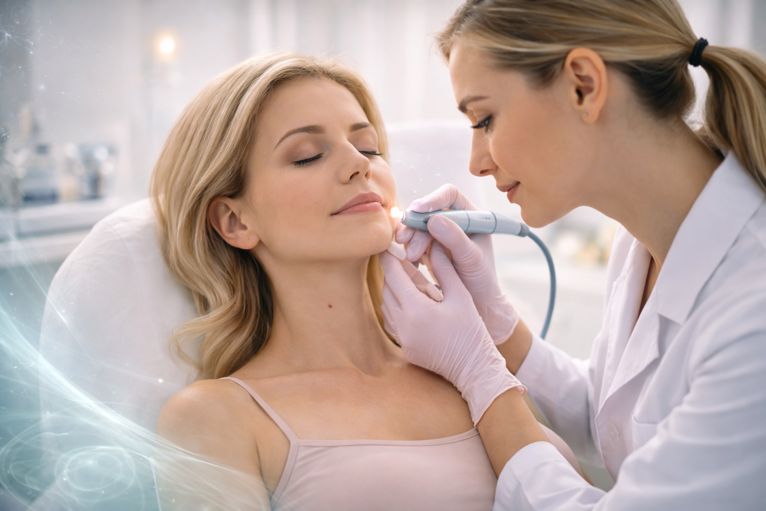 Illustration of blemish removal treatment areas