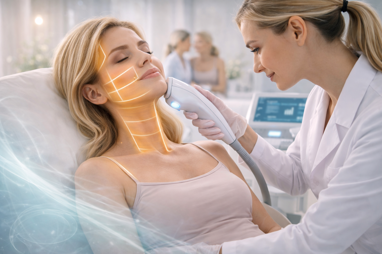 Illustration of HIFU treatment areas